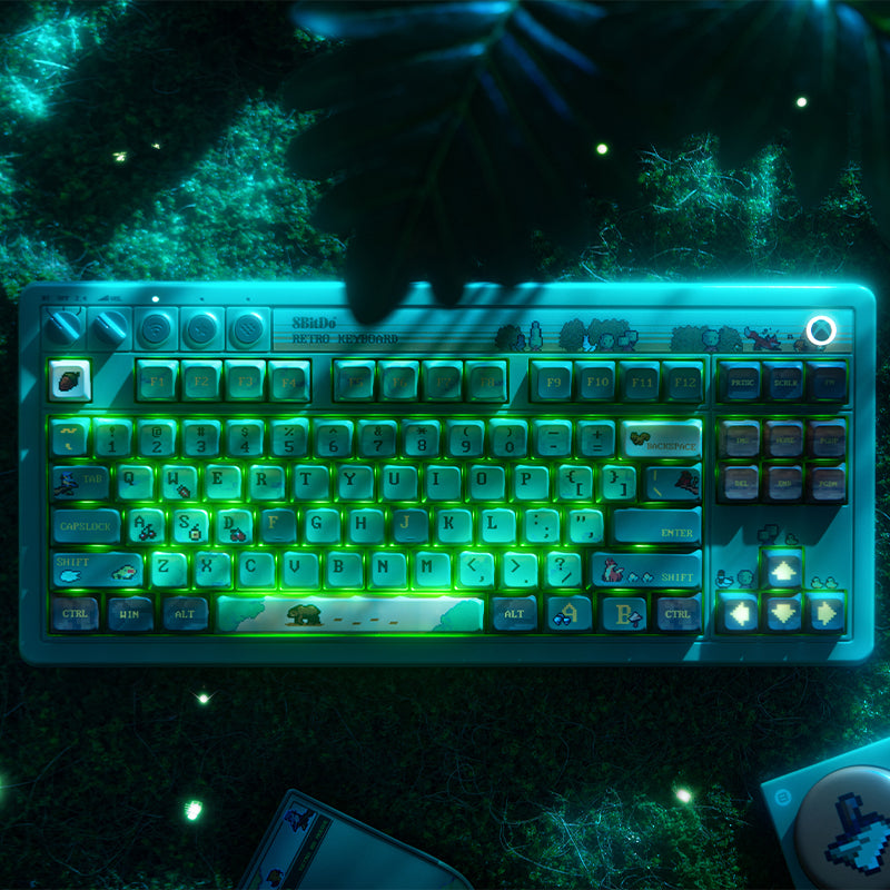 8BitDo Retro 87 Mechanical Keyboard - Forest Wonder